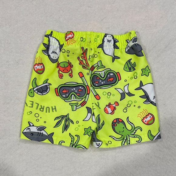 Hurley Kids Neon Yellow Swim Rashguard Set 18m - Picture 5 of 15
